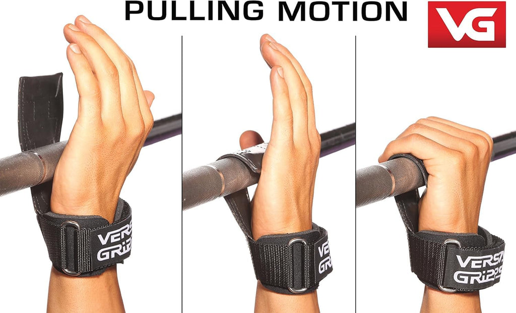 VERSA GRIPPS Pro USA Made Wrist Straps for Weightlifting Training