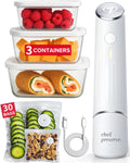 CHEF PRESERVE Compact Vacuum Sealer Machine with Reusable Bags
