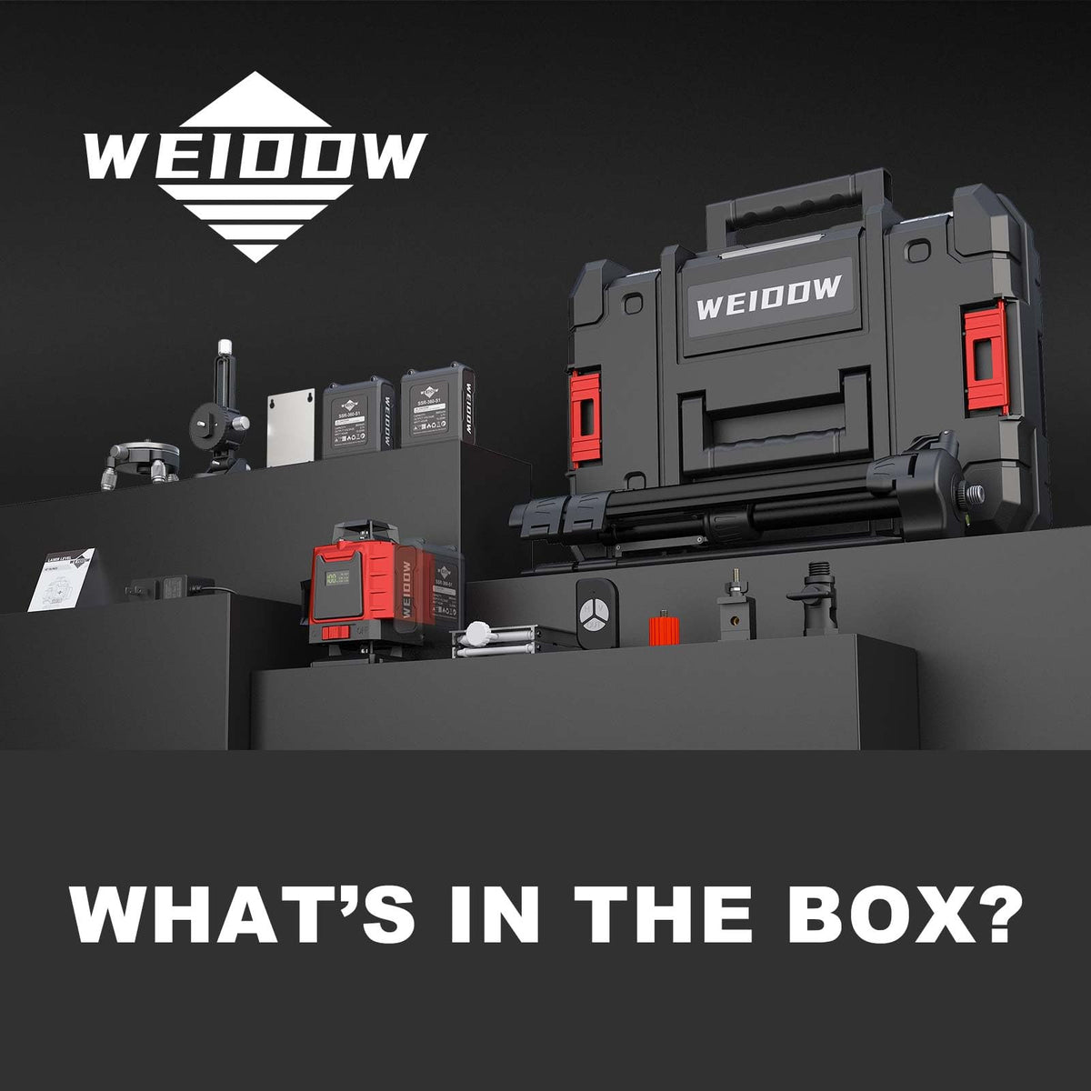 WEIDDW Laser Level with Tripod - Self Leveling 4x360° Green