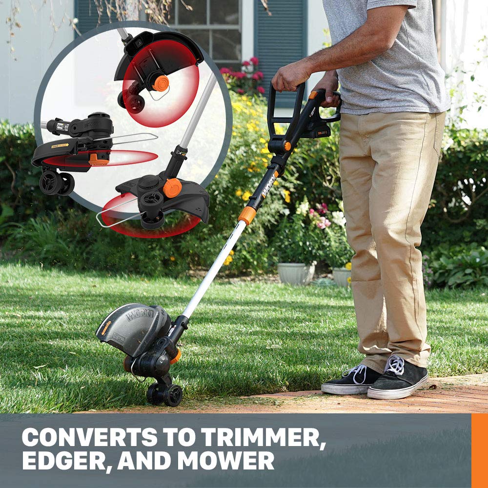 WORX WG170.2 Cordless String Trimmer & Lawn Edger, 20V