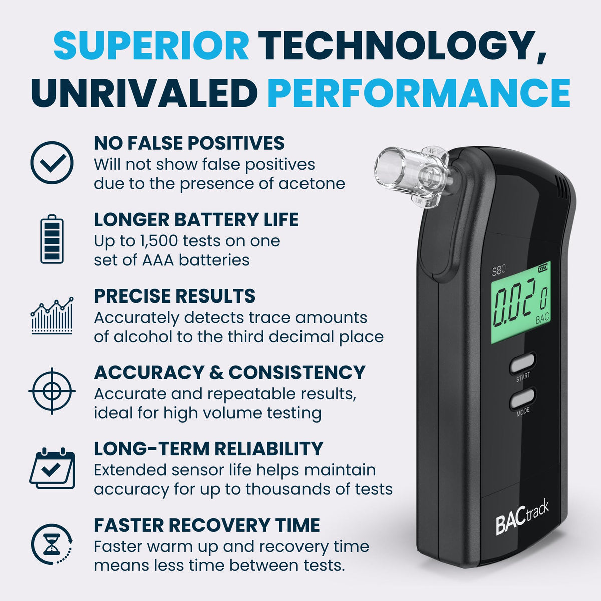 BACTRACK S80 Breathalyzer | Portable Alcohol Tester | FDA Approved