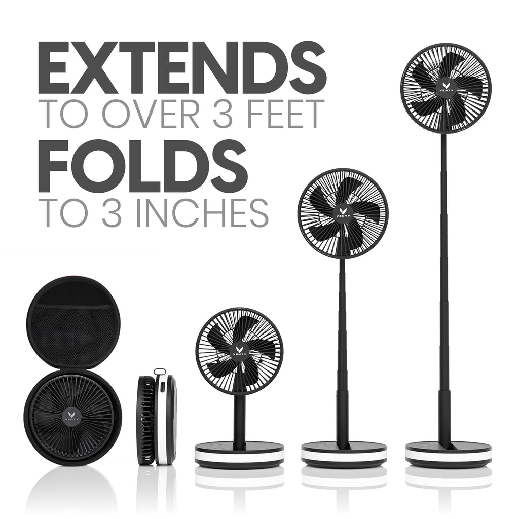 VENTY Portable Wireless Battery Operated Fan - 4 Speeds