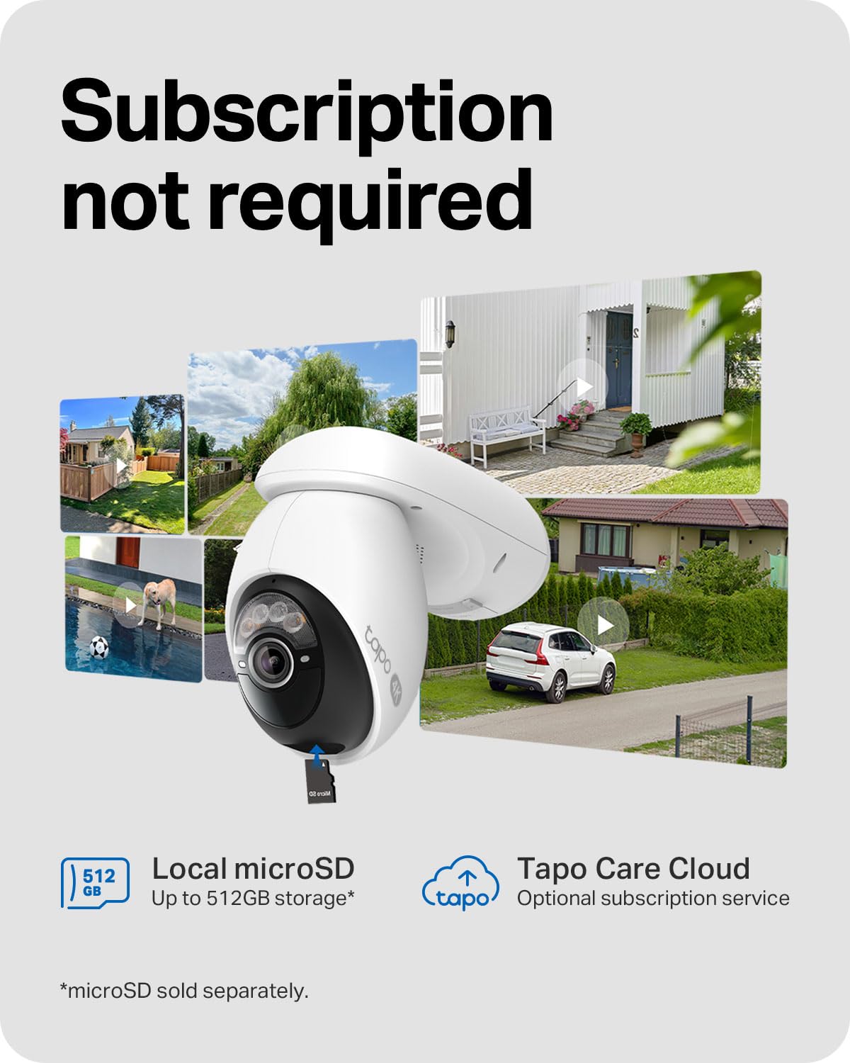 TAPO 4K Outdoor Pan/Tilt Wireless Security Camera - Solar Battery