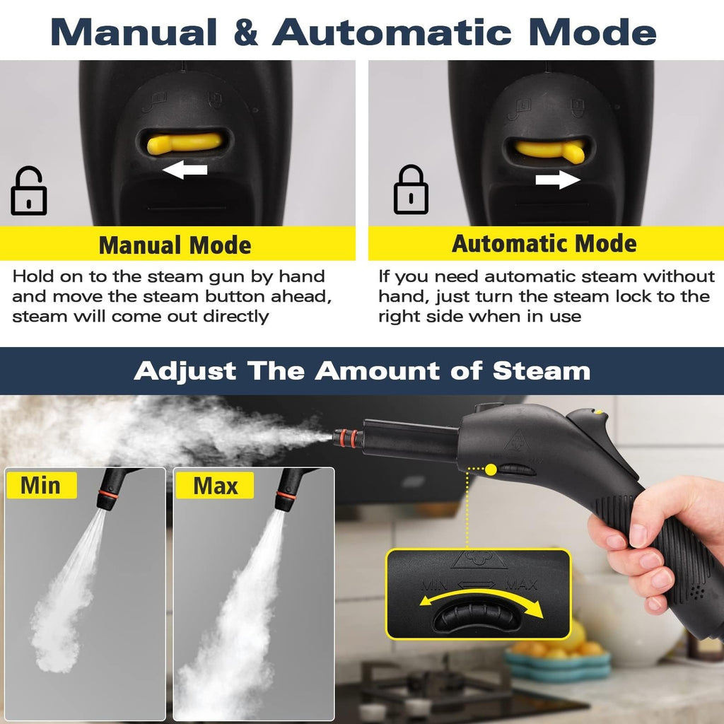 WAITBIRD Steam Cleaner - Handheld Steamer with 21 Accessories