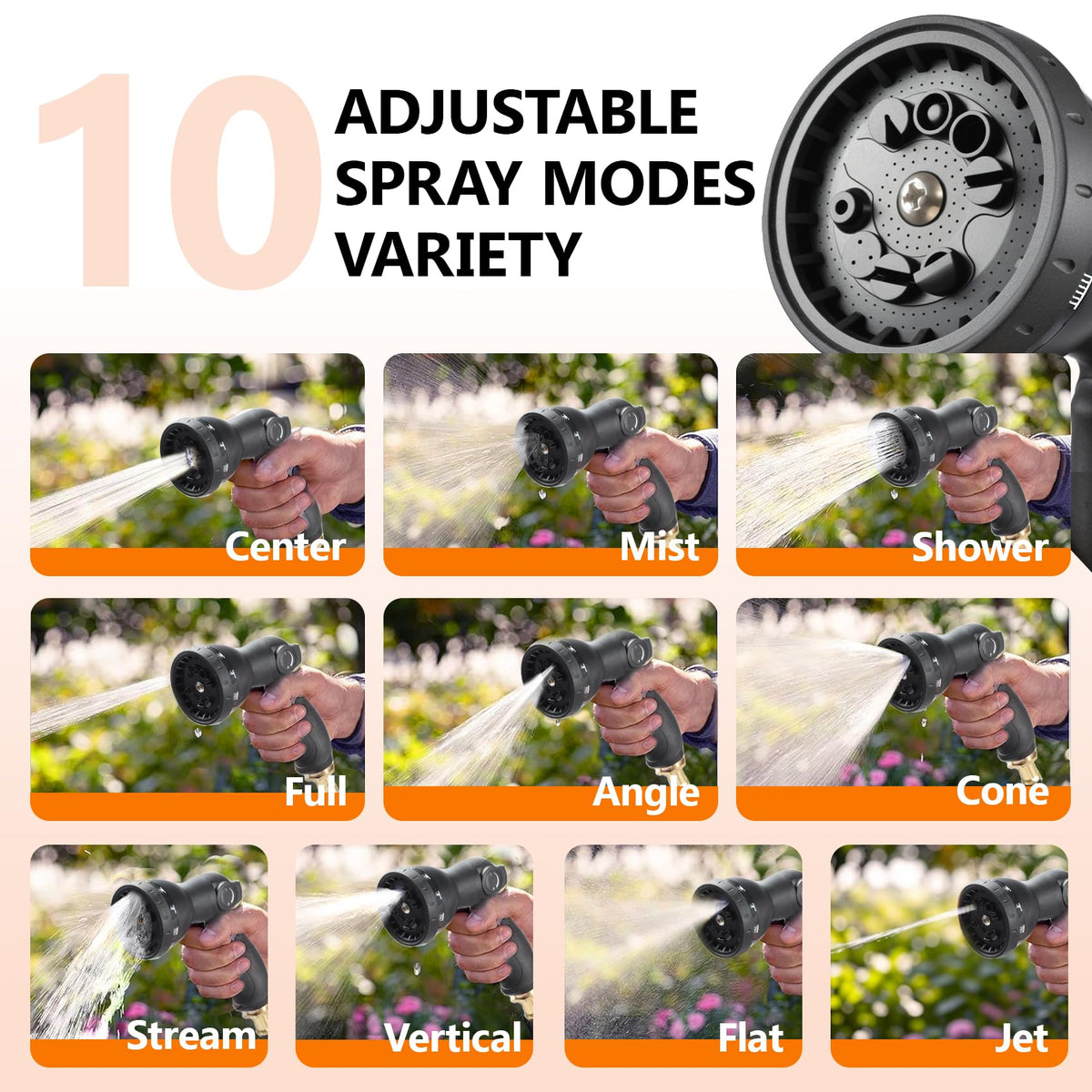 WIKIWIKI Retractable Garden Hose Reel 1/2" x 100 ft - Heavy Duty