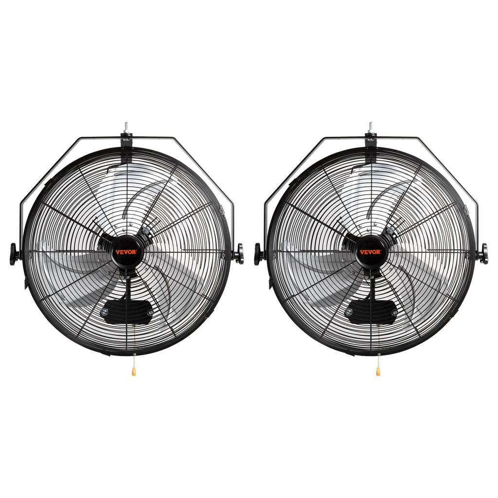 VEVOR 18" Waterproof Wall Mount Fan 2 PCS, 3-Speed 4000 CFM