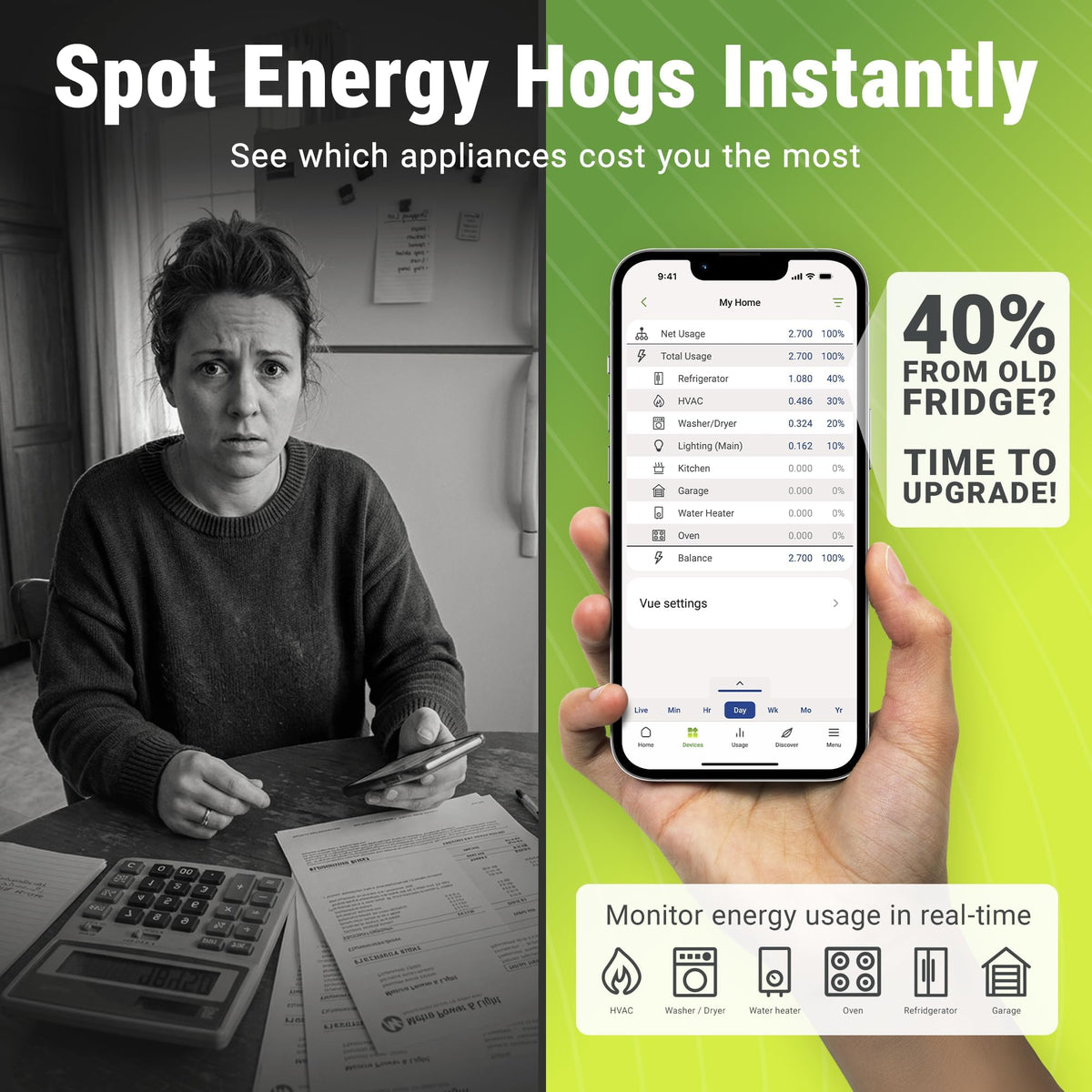 EMPORIA Vue 3 Home Energy Monitor - Real-Time Power Meter