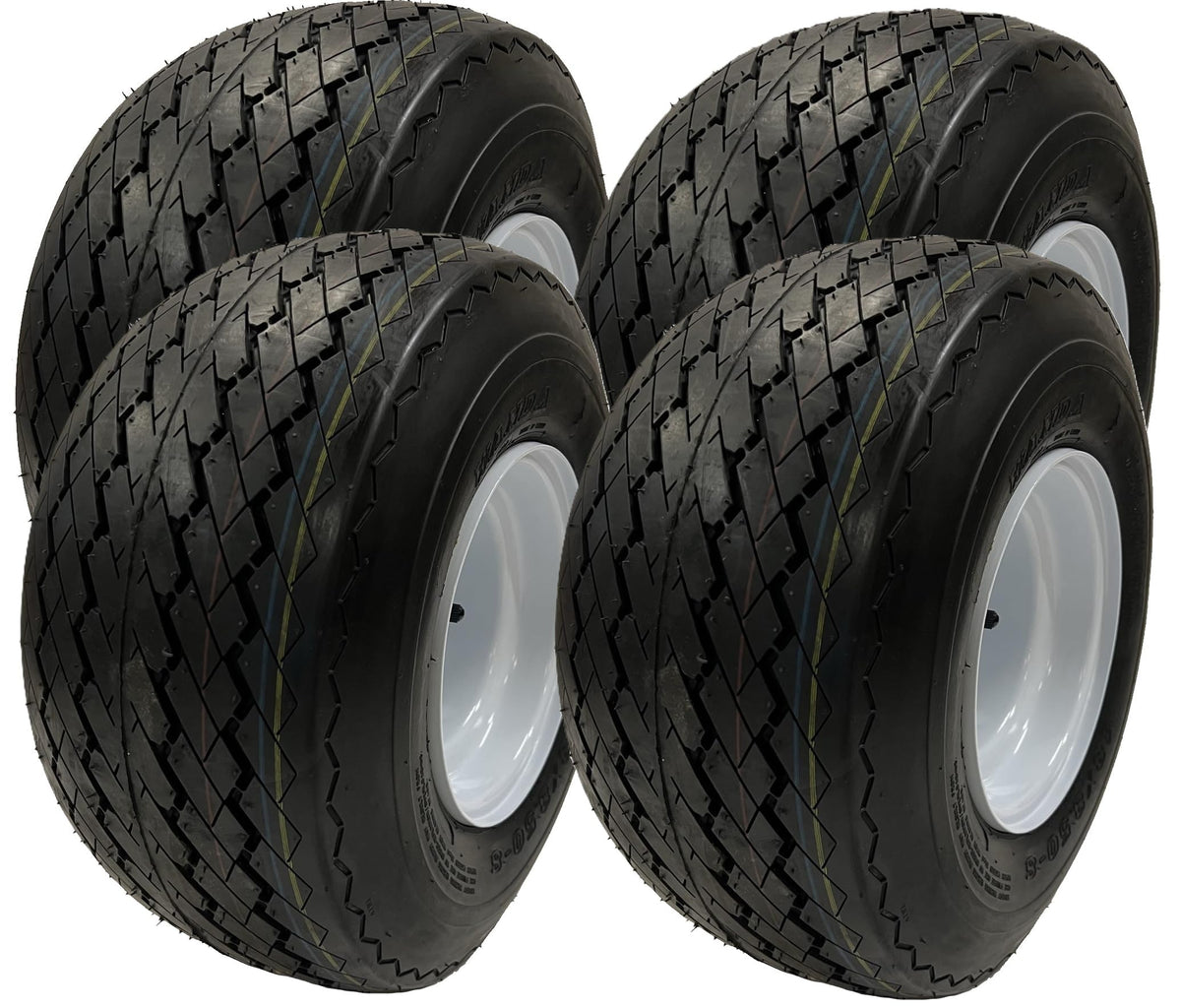 ECUSTOMRIM 4-Pack 8" Golf Cart Wheels & Tires - 18x8.50-8