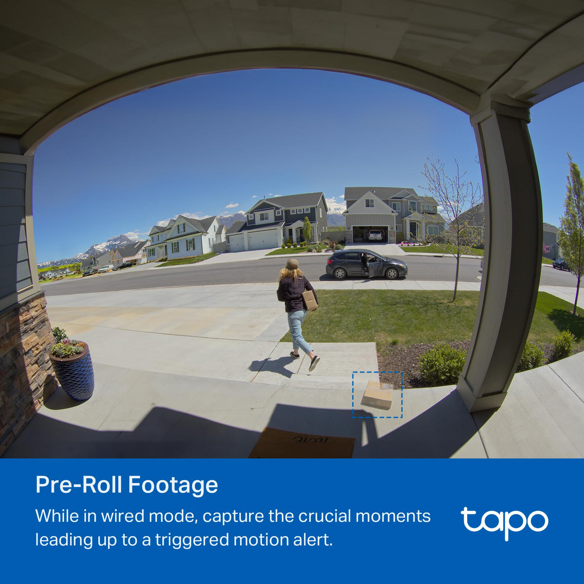 TAPO 2K Smart Video Doorbell with Chime - Wired/Battery Powered