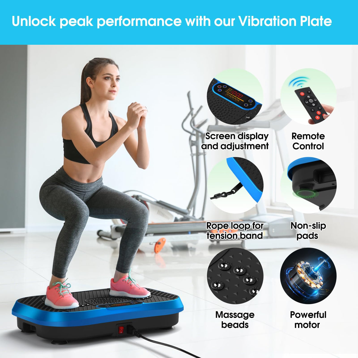 SOFTGYM Vibration Plate Exercise Machine for Whole Body Workout