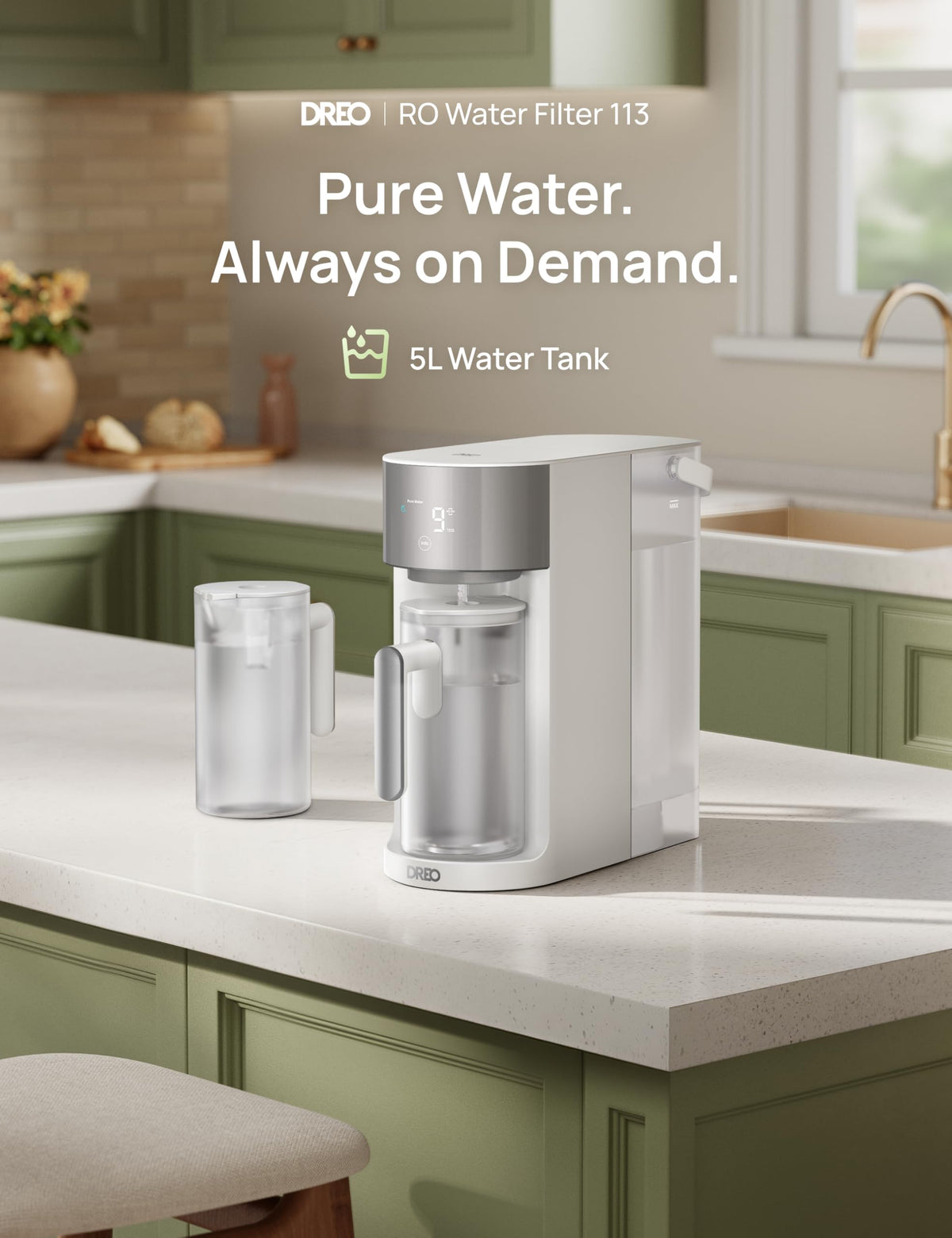 DREO Reverse Osmosis Countertop Water Filter System