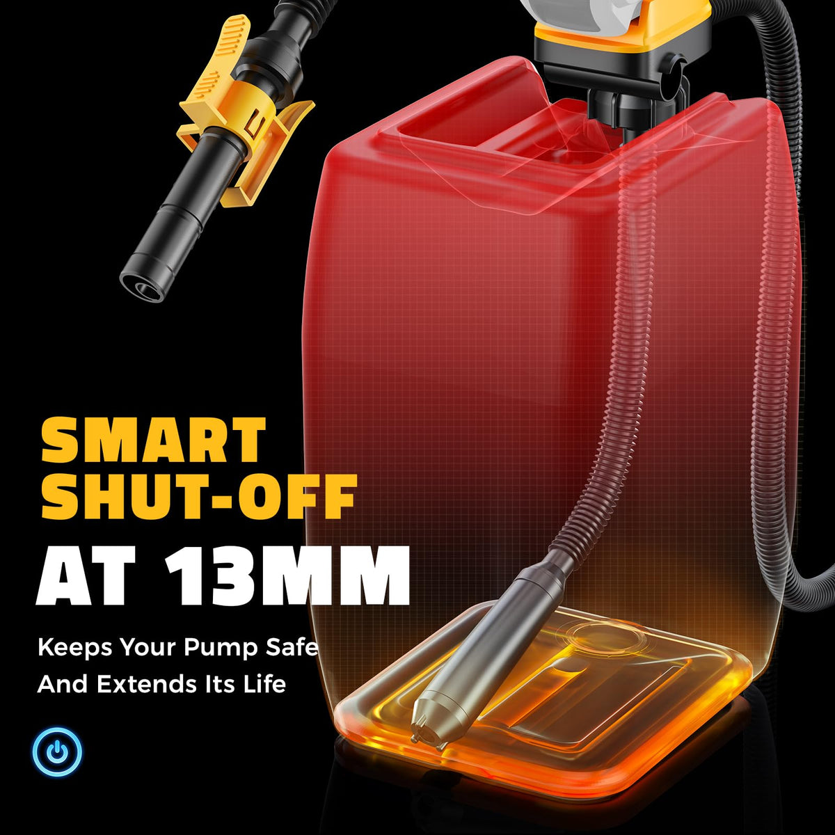 DIYTOOLIFZ Cordless Fuel Transfer Pump with Auto-Stop, 3.2 GPM