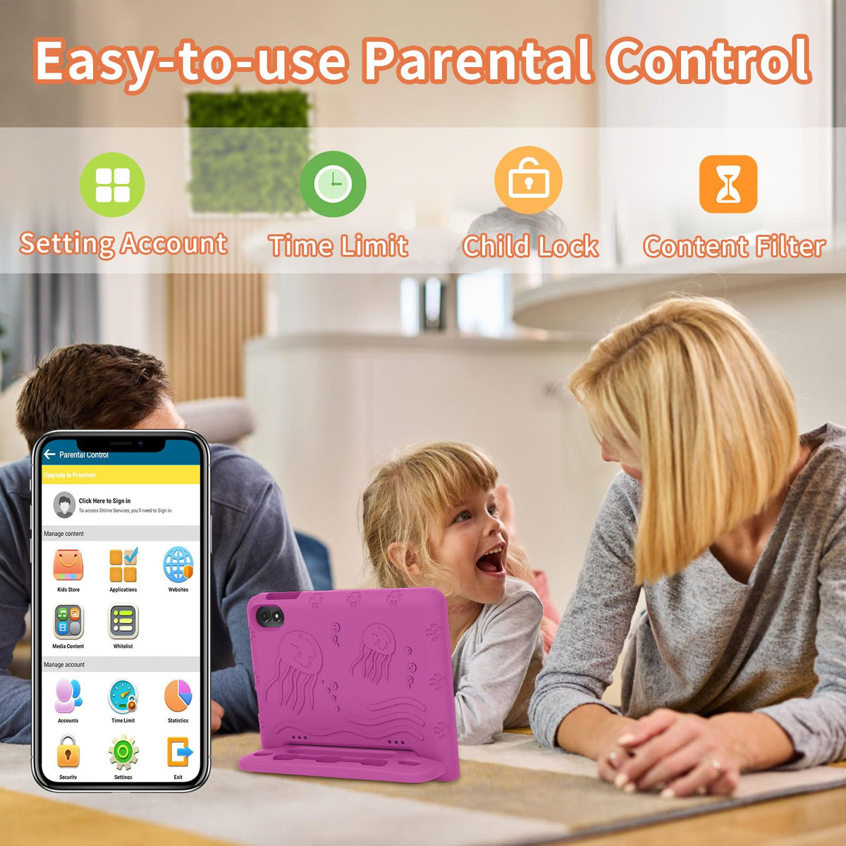 COLORROOM 2026 Android 15 Kids Tablet 10" Octa-Core 10GB+64GB