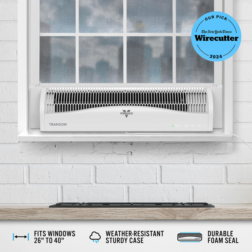 VORNADO TRANSOM Window Fan - 4 Speeds, Remote Control, Reversible