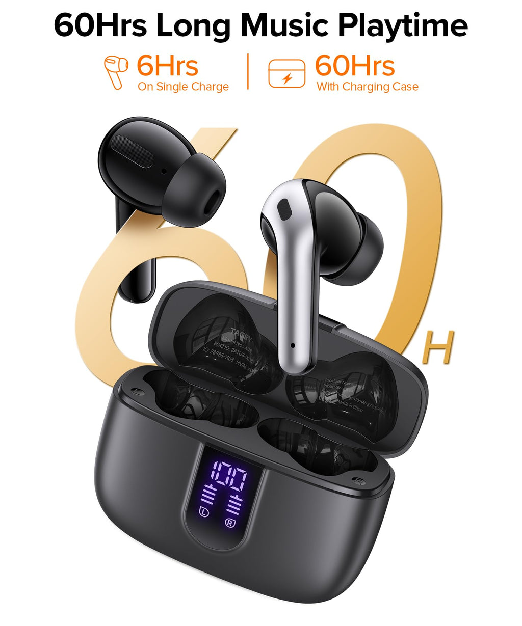 TAGRY Bluetooth Headphones X09 AI Earbuds with Mic