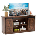 SWEETCRISPY Farmhouse 65-Inch TV Stand with Storage and Barn Door