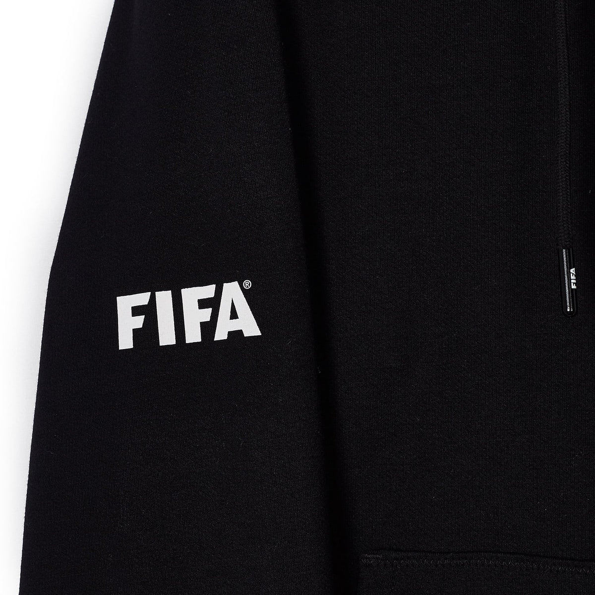 FIFA Essentials Logo Black Zip Hoodie - Men's