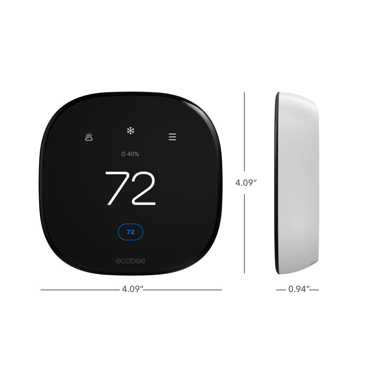 ECOBEE Smart Thermostat Enhanced - WiFi, Works with Siri, Alexa