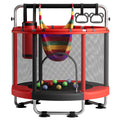 ZCMHAXJ 55" Trampoline for Kids with Enclosure & Bar