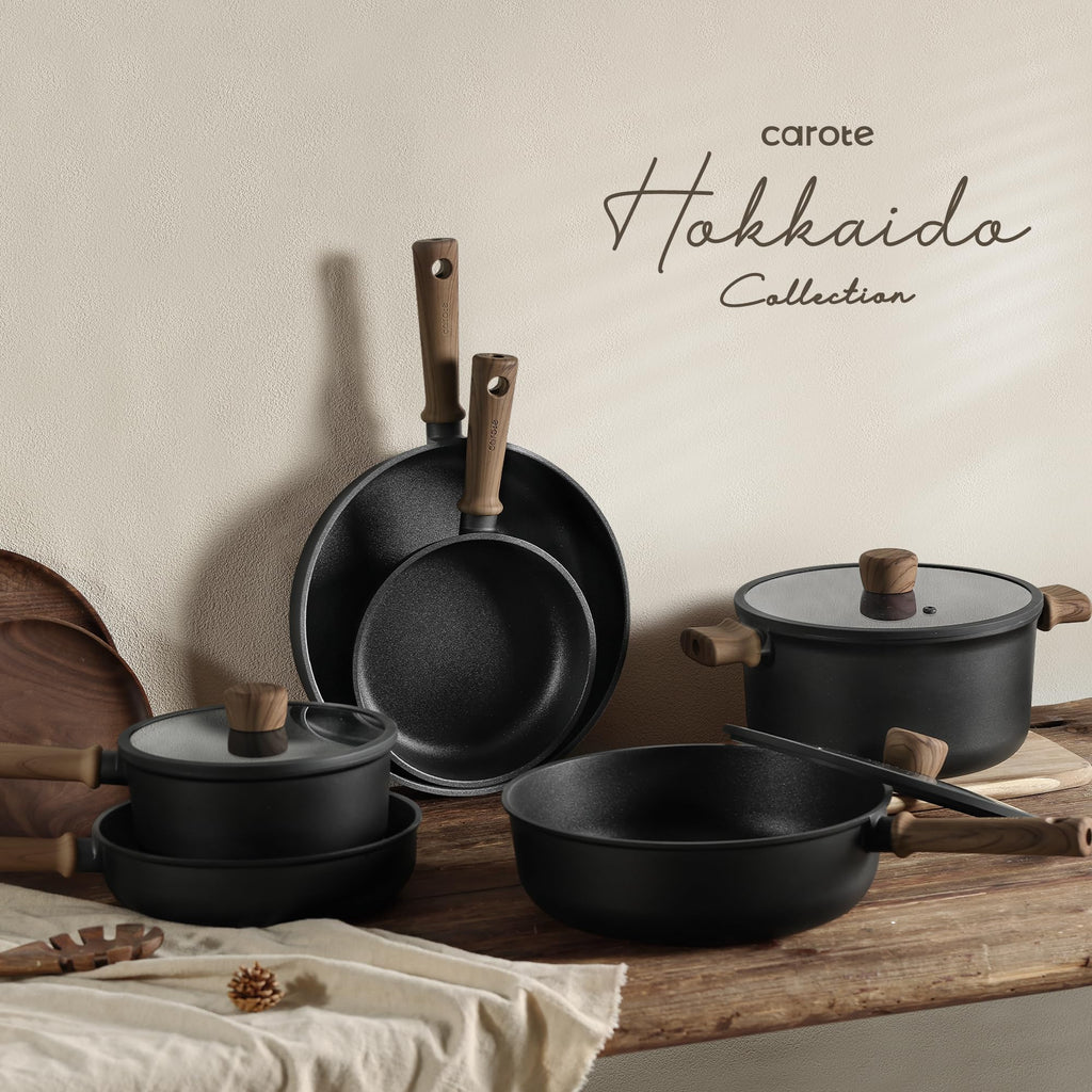 CAROTE Induction Nonstick Titanium Cookware Set 16pcs