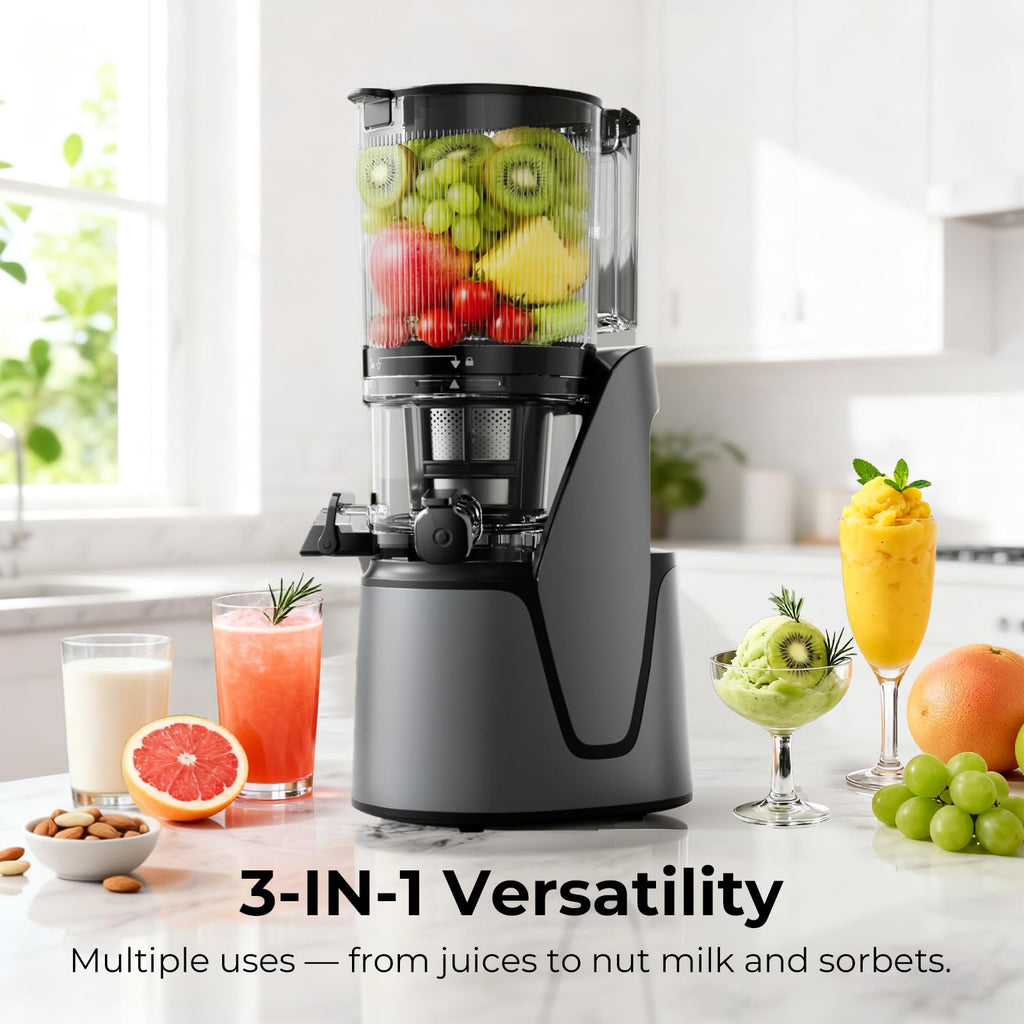 EANORUUS 3-in-1 Cold Press Juicer with Large 100oz Capacity