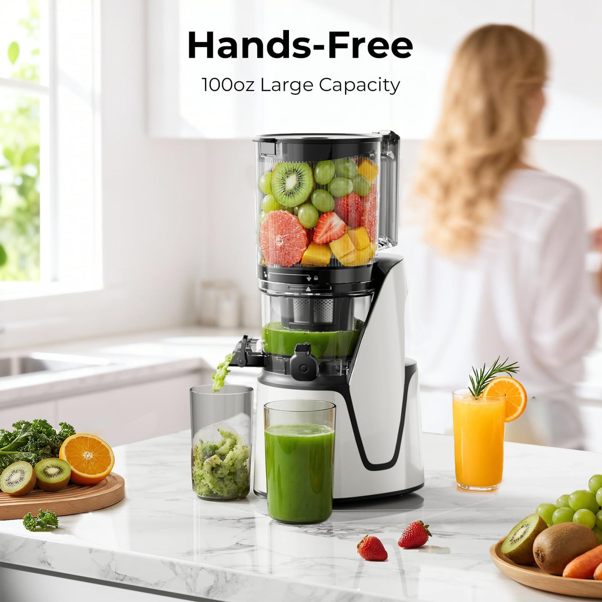 EANORUUS 3-in-1 Cold Press Juicer with 100oz Capacity