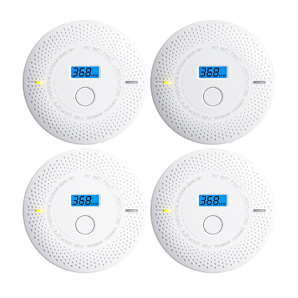UINGARM Smoke and Carbon Monoxide Detector, 4 Pack