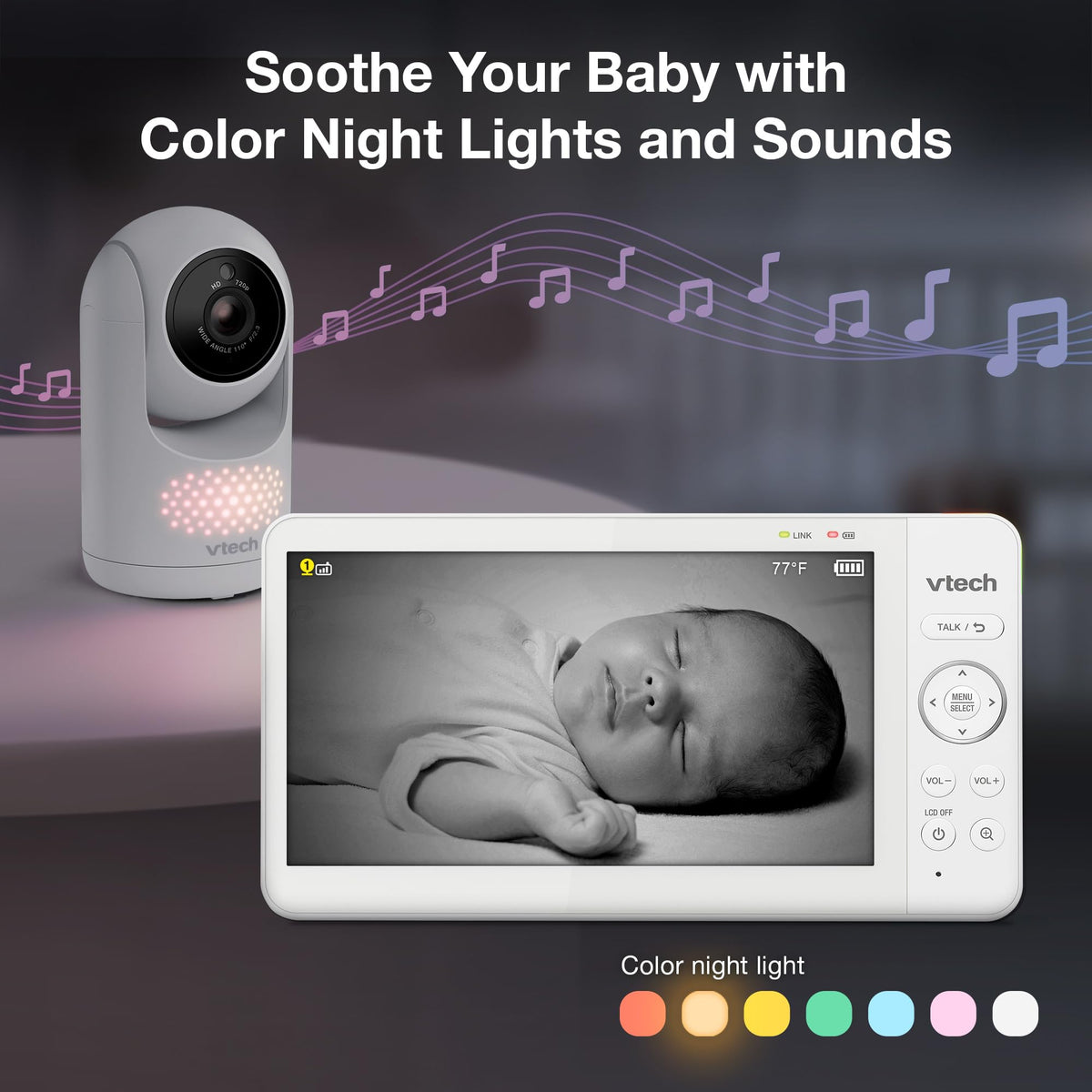 VTECH 7" Baby Monitor with IPS Screen & Pan Tilt Zoom