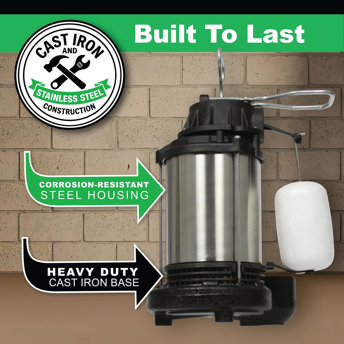 WAYNE CDU980E 3/4 HP Submersible Sump Pump – 5,490 GPH
