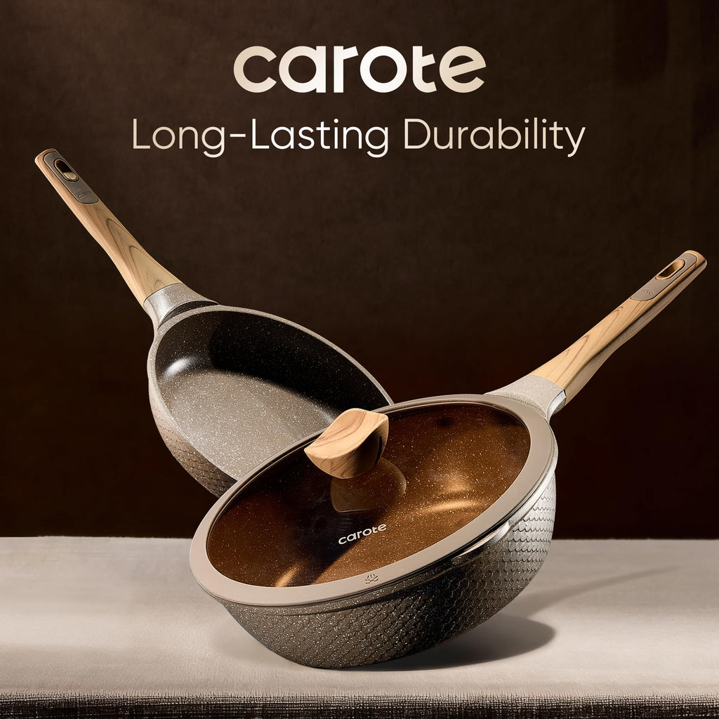 CAROTE 26PCS Non-Stick Cookware Set - Induction Compatible