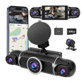 ZUNFLY 360° Dash Cam 4-Channel FHD 2K & Night Vision