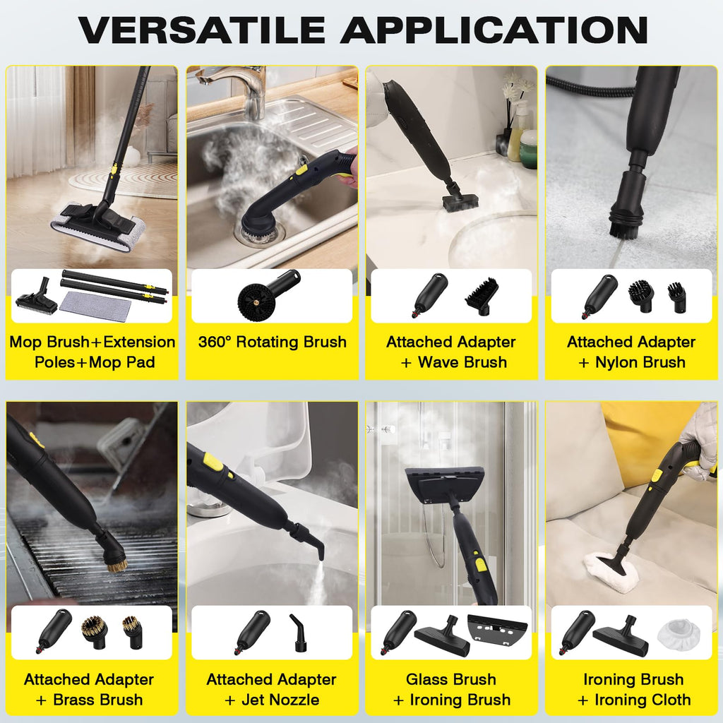 TVD Steam Cleaner with 26 Accessories for Home Use