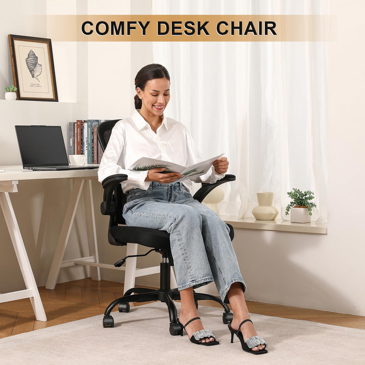 SYNORLA Ergonomic Office Chair - High Back Mesh, 330LBS Capacity