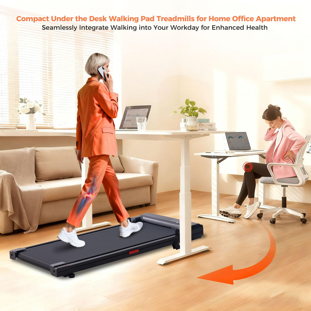 SUOUER Walking Pad Treadmill with Incline & Handle Bar