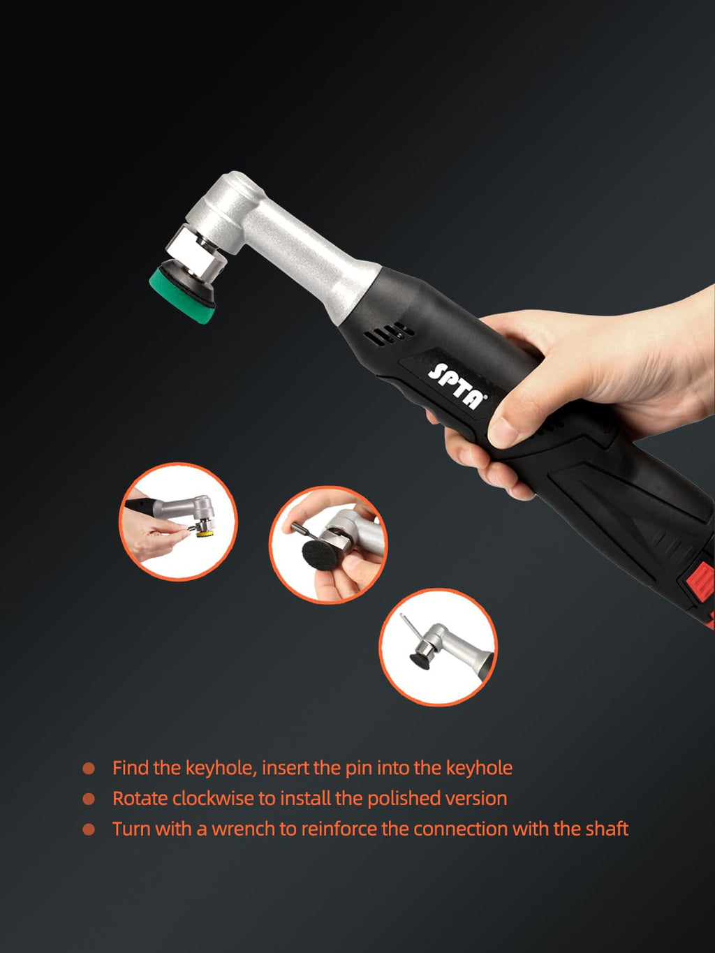 SPTA Cordless Mini Car Polisher - 12V Scratch Remover
