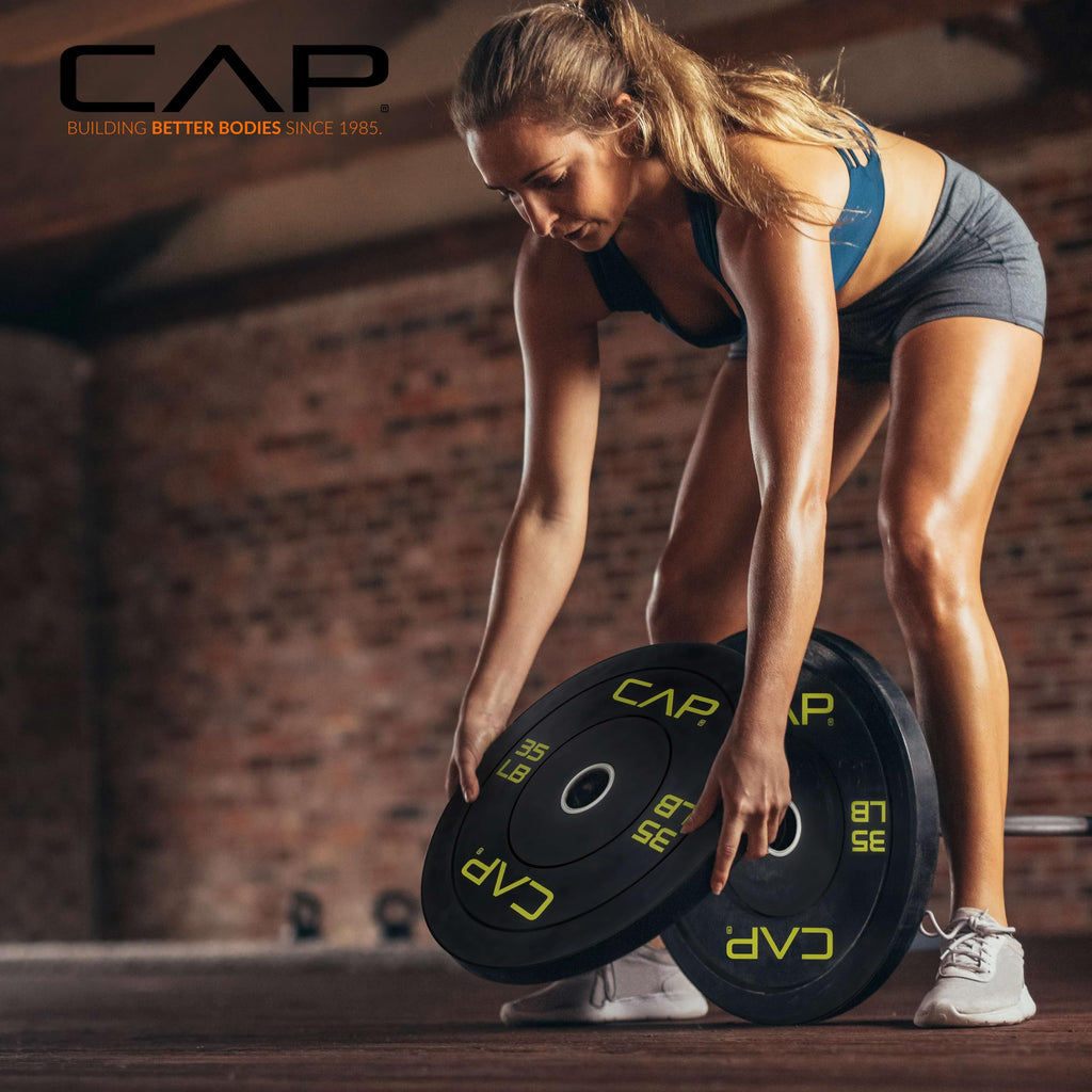 CAP BARBELL CAP 2-Inch Olympic Bumper Plate Set | 100-370 lbs