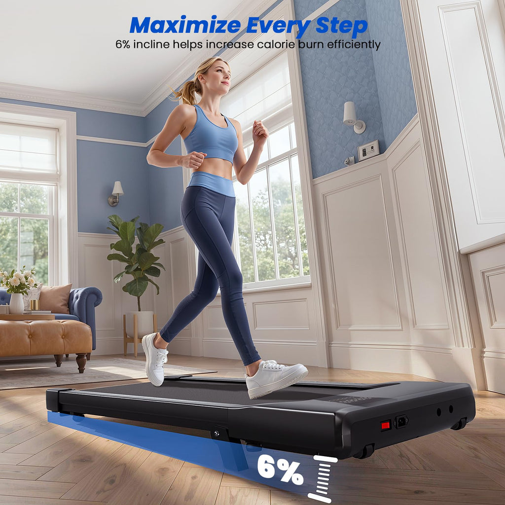 DEERRUN Under Desk Walking Pad Treadmill for Home & Office