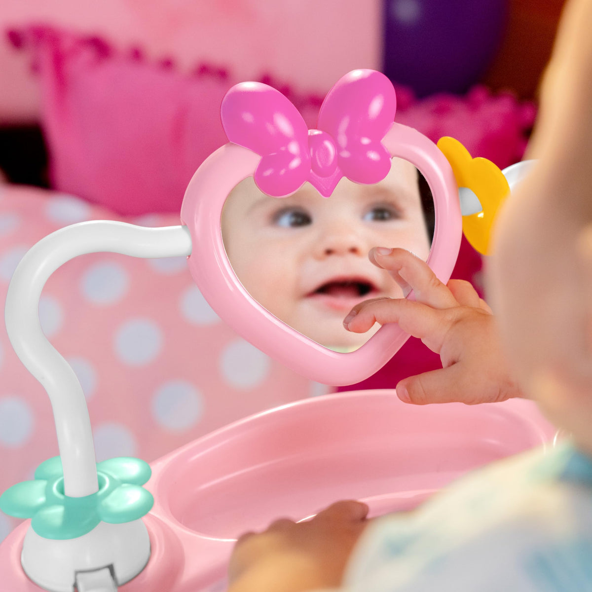 BRIGHT STARTS Minnie Mouse Baby Activity Center Jumper with Toys