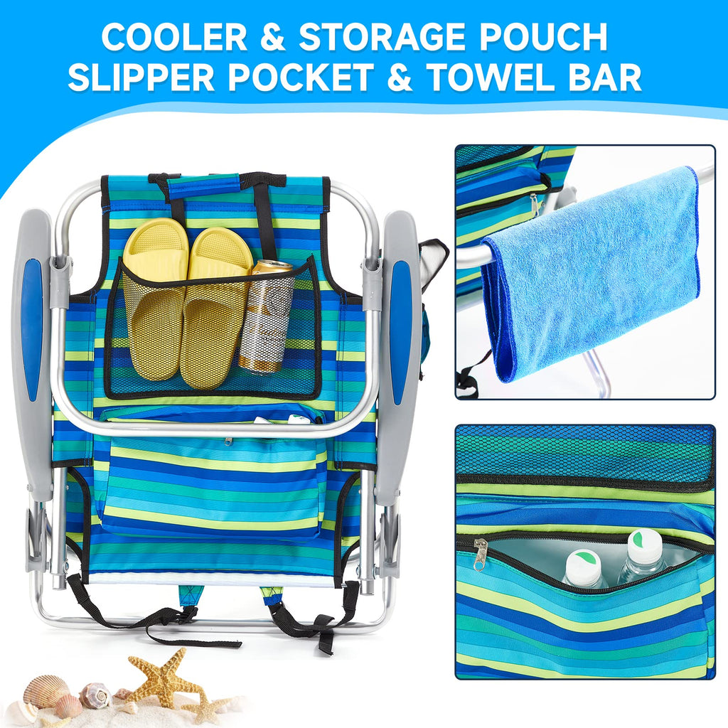 CANPSKY Portable Camping Beach Chairs - 2 Pack, Lightweight