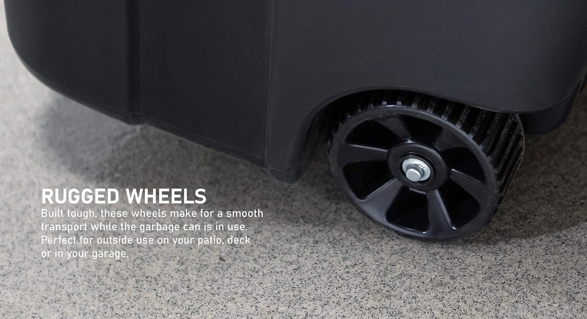 UNITED SOLUTIONS 32 Gallon Wheeled Outdoor Garbage Can - 2 Pack