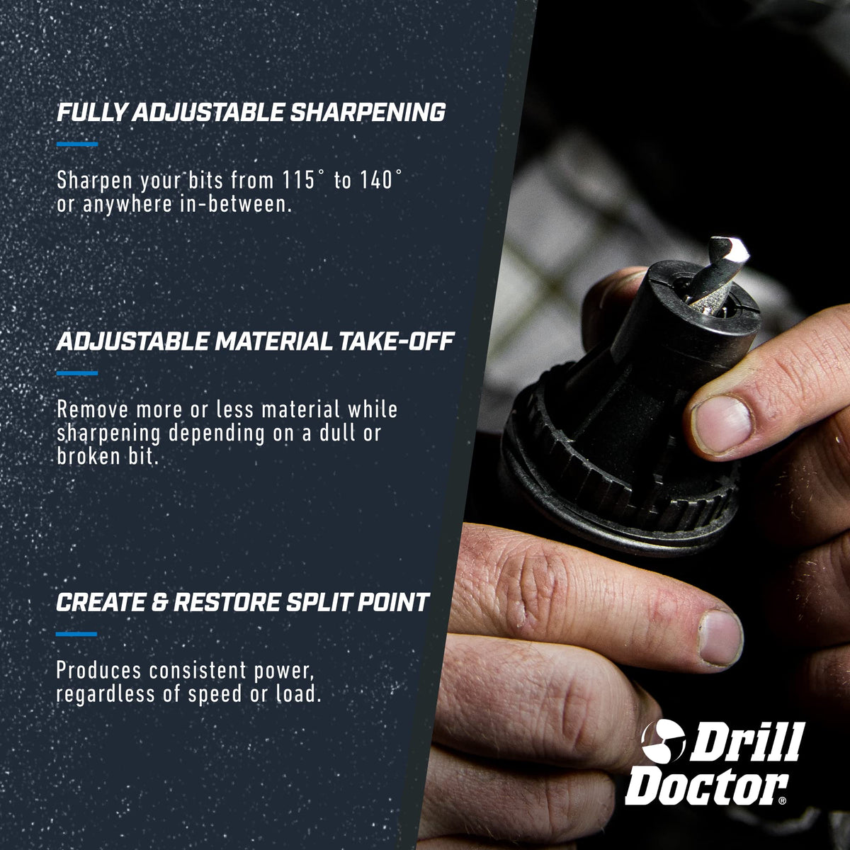 DRILL DOCTOR DD750X Electric Drill Bit Sharpener - High-Speed Portable