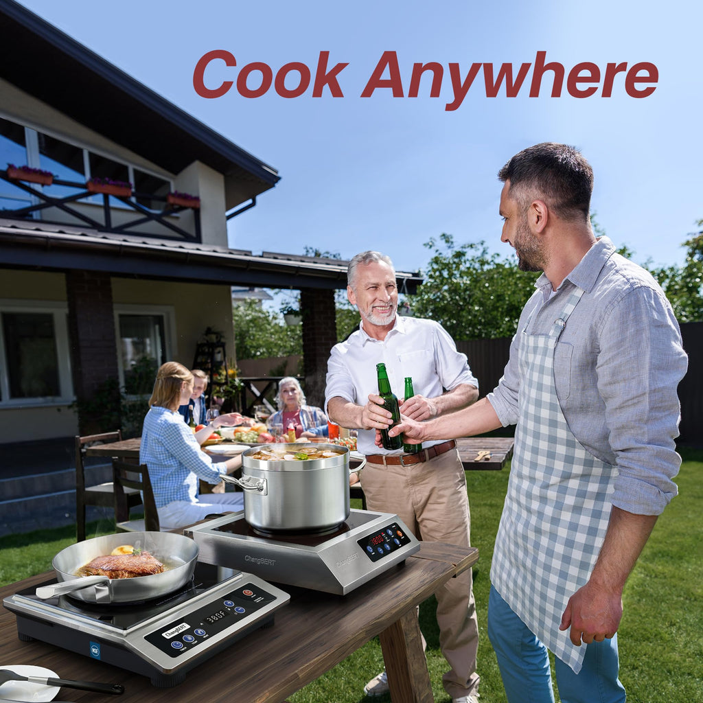CHANGBERT Induction Cooktop - 1800W Commercial Portable Burner