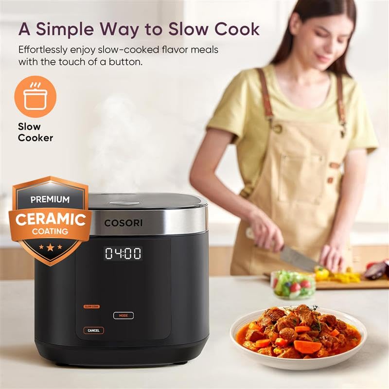 COSORI Rice Cooker 10 Cup with Fuzzy Logic & Steamer