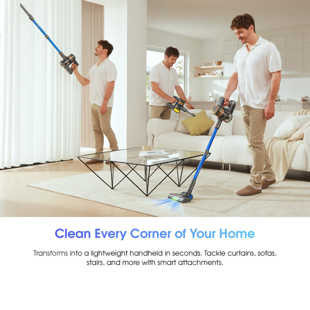 UNINELL HOME Cordless Vacuum Cleaner - 450W, 60 Min Runtime, Lightweight