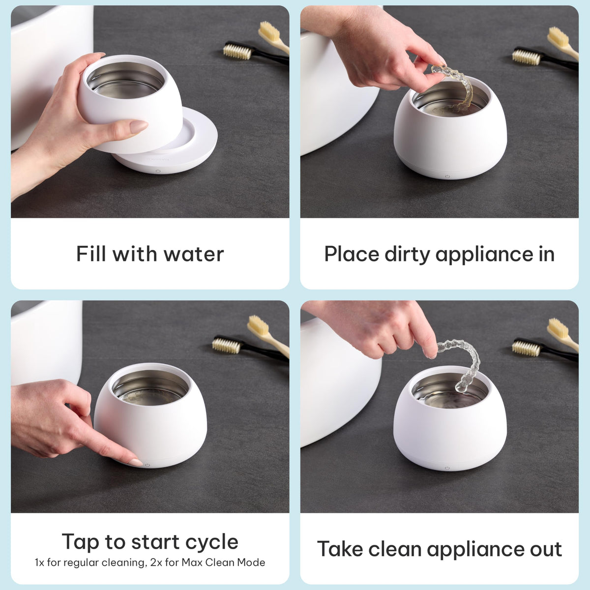 ZIMA DENTAL Pod PRO: Ultrasonic Retainer & Aligner Cleaner