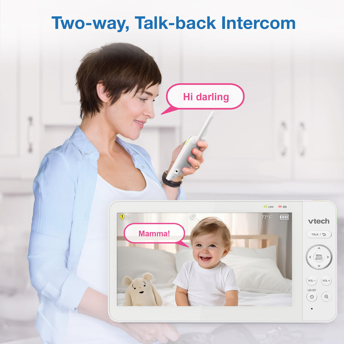 VTECH 7" Baby Monitor with IPS Screen & Pan Tilt Zoom