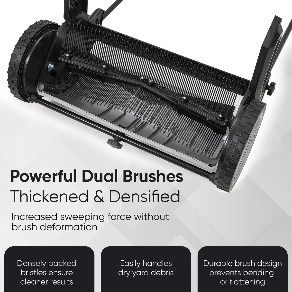 DAPPER SUPPLY 21-Inch Push Lawn Sweeper with 3.5 cu. ft. Hopper