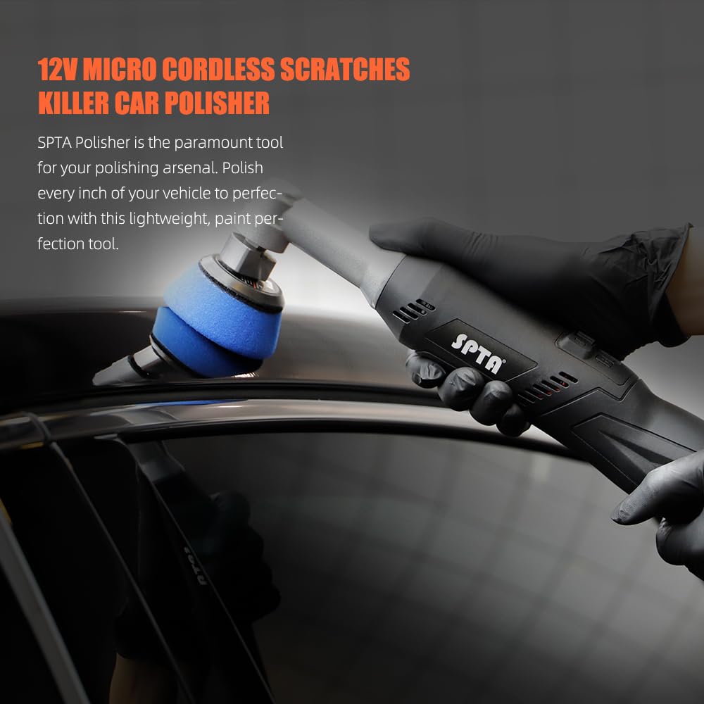 SPTA Cordless Mini Car Polisher - 12V Scratch Remover