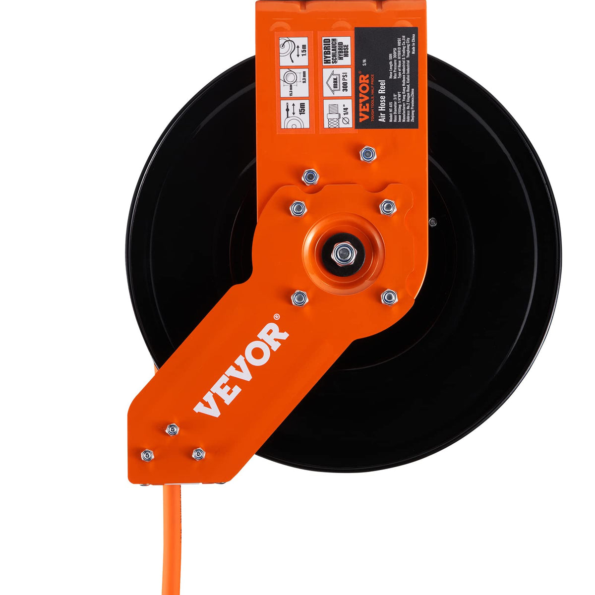 VEVOR Retractable Air Hose Reel 3/8" x 50ft 300PSI