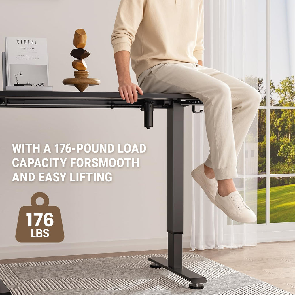 VEKEN 47.2" Adjustable Height Standing Desk - Modern Office Table